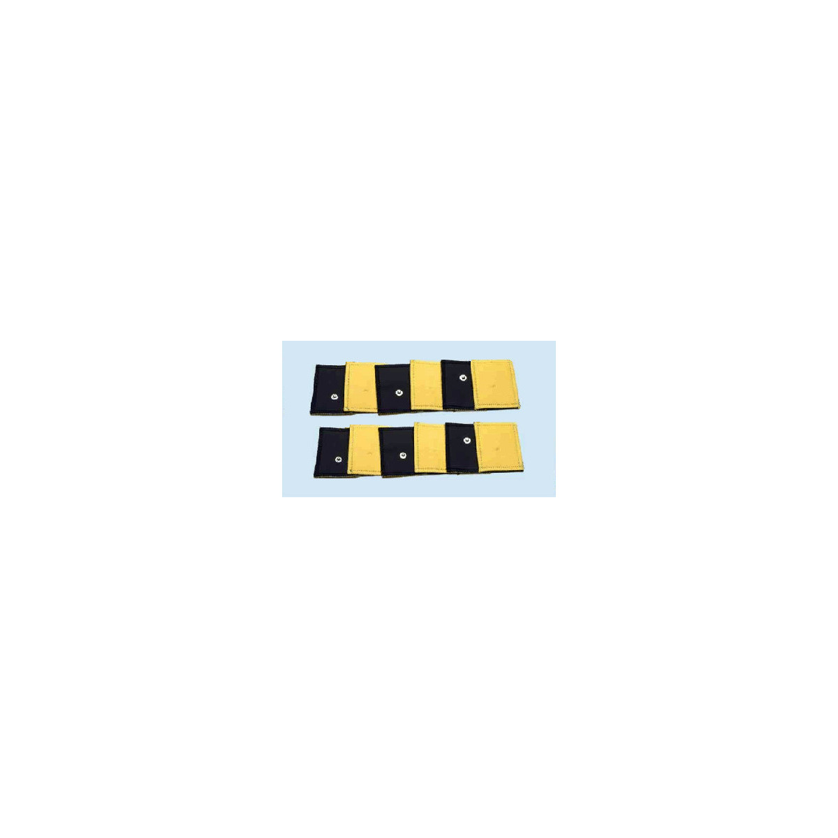 Kit 4 Elettrodi In Eco-pelle Per Elettrostimolatore – 8x12 Cm – Attacco A Bottone 4 Mm – Made In Italy